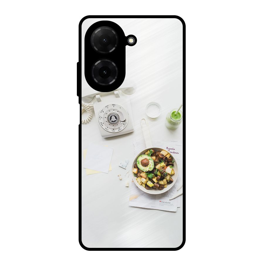 Morning Breakfast Metal Back Case for Redmi A5 4G