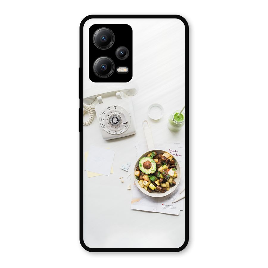 Morning Breakfast Metal Back Case for Redmi Note 12 5G