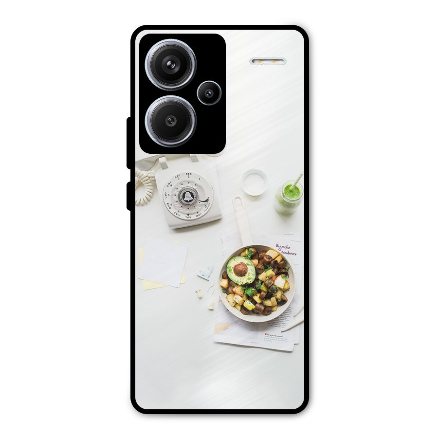Morning Breakfast Metal Back Case for Redmi Note 13 Pro Plus