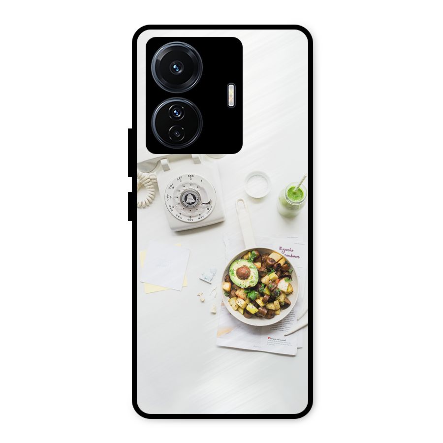 Morning Breakfast Metal Back Case for Vivo T1 Pro