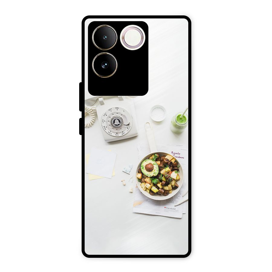 Morning Breakfast Metal Back Case for Vivo T2 Pro