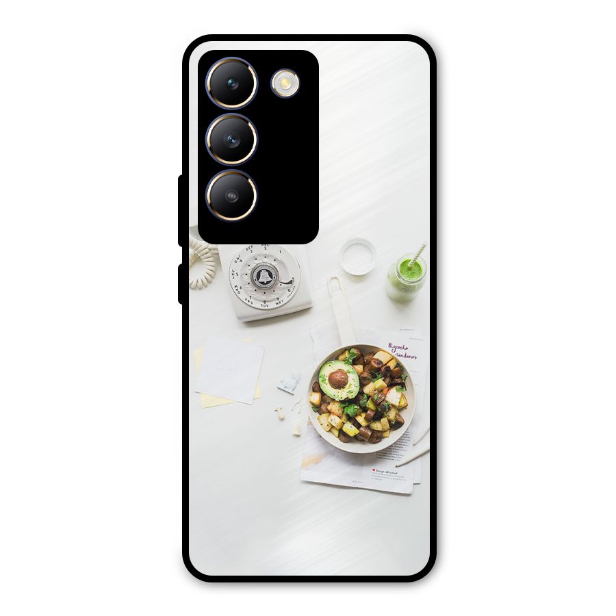 Morning Breakfast Metal Back Case for Vivo T3 5G