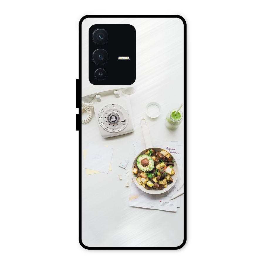 Morning Breakfast Metal Back Case for Vivo V23 5G
