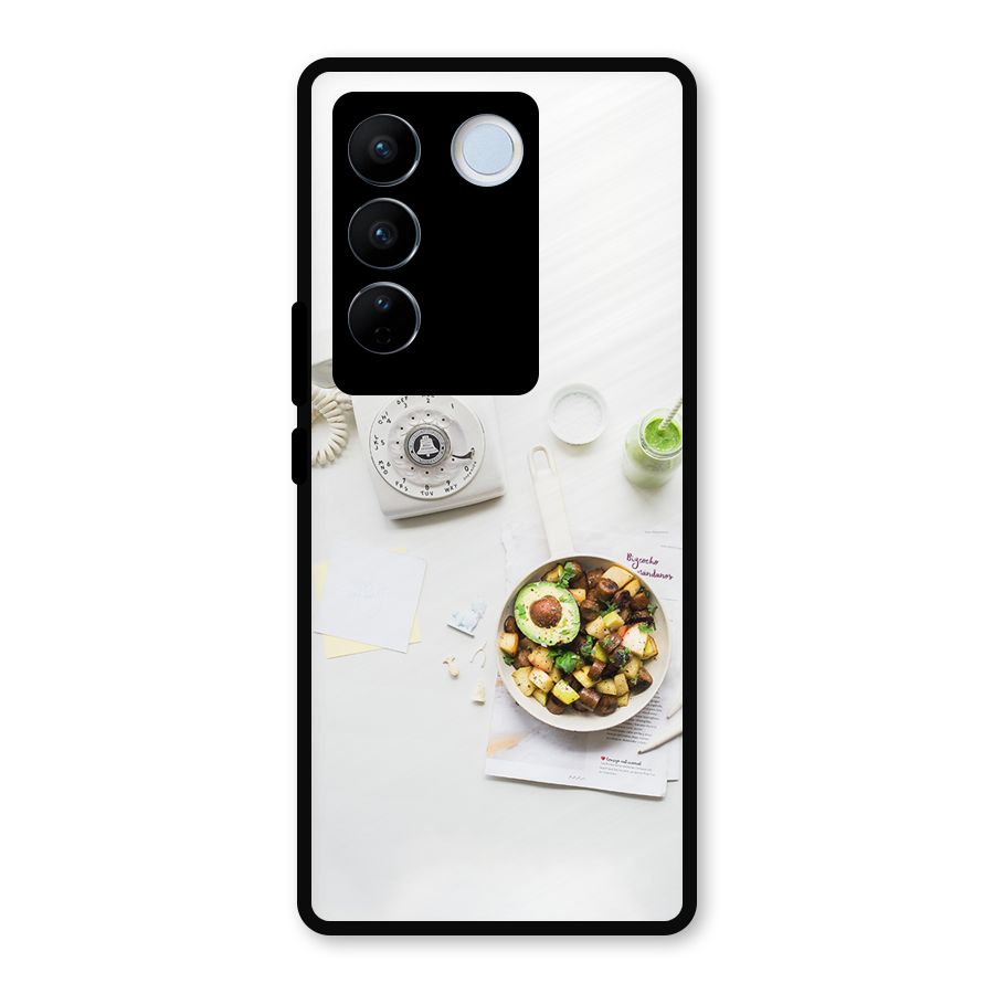 Morning Breakfast Metal Back Case for Vivo V27