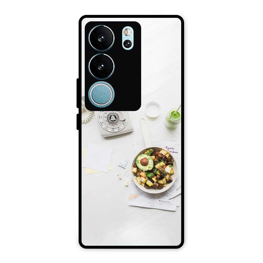 Morning Breakfast Metal Back Case for Vivo V29