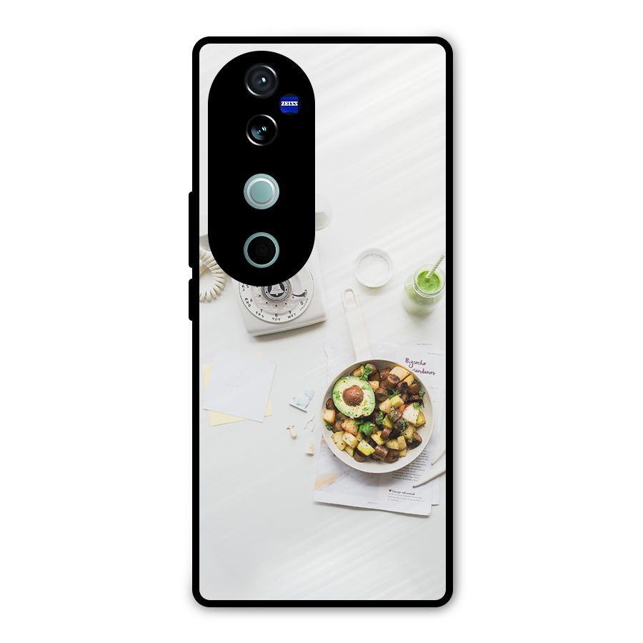 Morning Breakfast Metal Back Case for Vivo V40