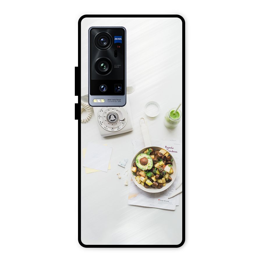 Morning Breakfast Metal Back Case for Vivo X60 Pro Plus