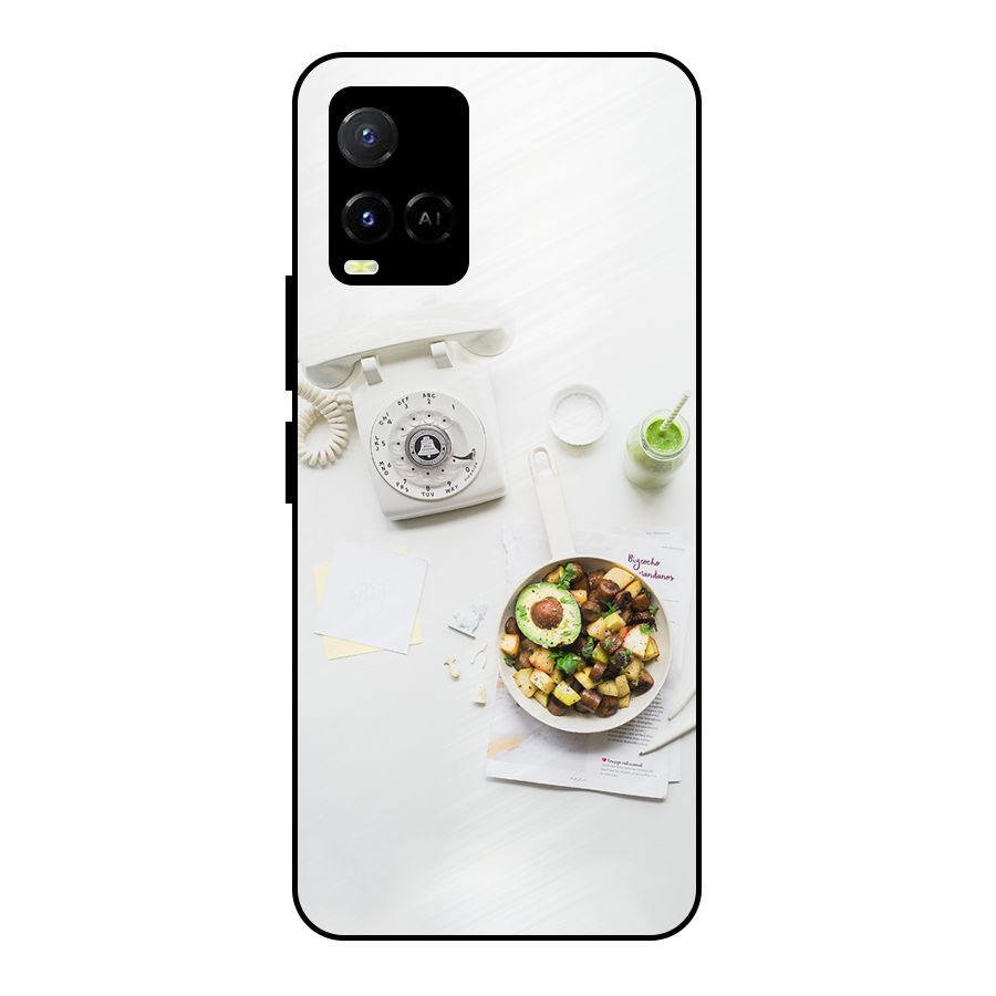 Morning Breakfast Metal Back Case for Vivo Y21T