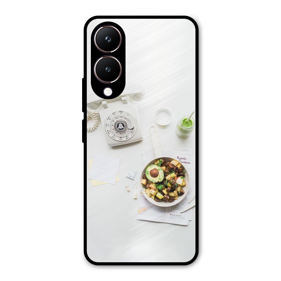 Morning Breakfast Metal Back Case for Vivo Y28