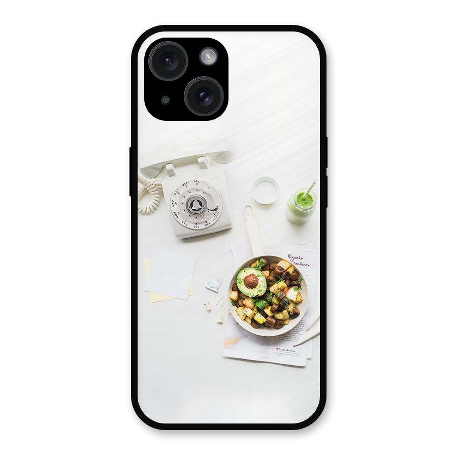 Morning Breakfast Metal Back Case for iPhone 15