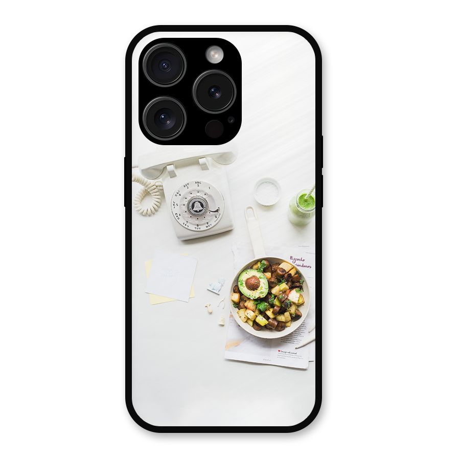 Morning Breakfast Metal Back Case for iPhone 15 Pro