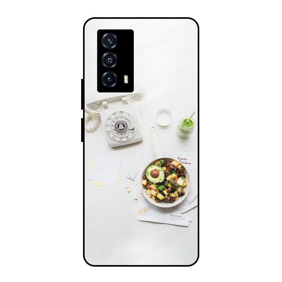 Morning Breakfast Metal Back Case for iQOO Z5