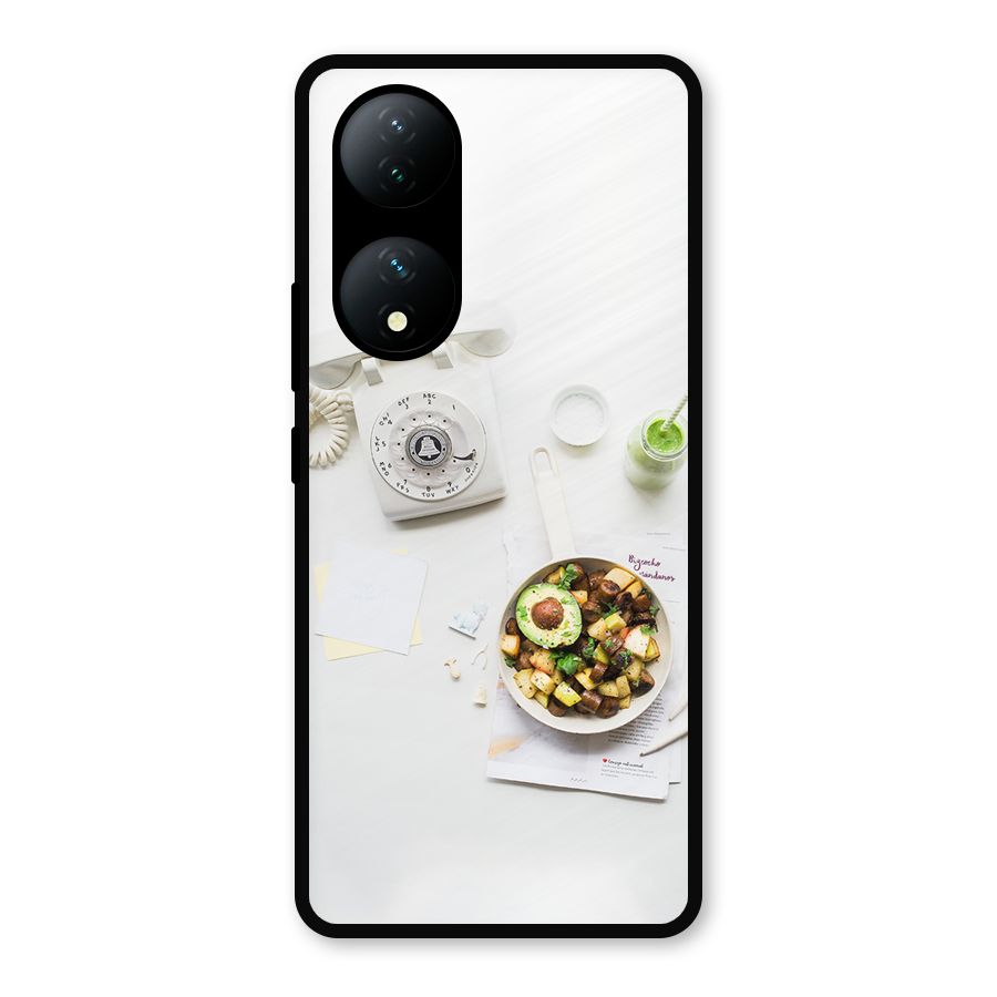 Morning Breakfast Metal Back Case for iQOO Z7