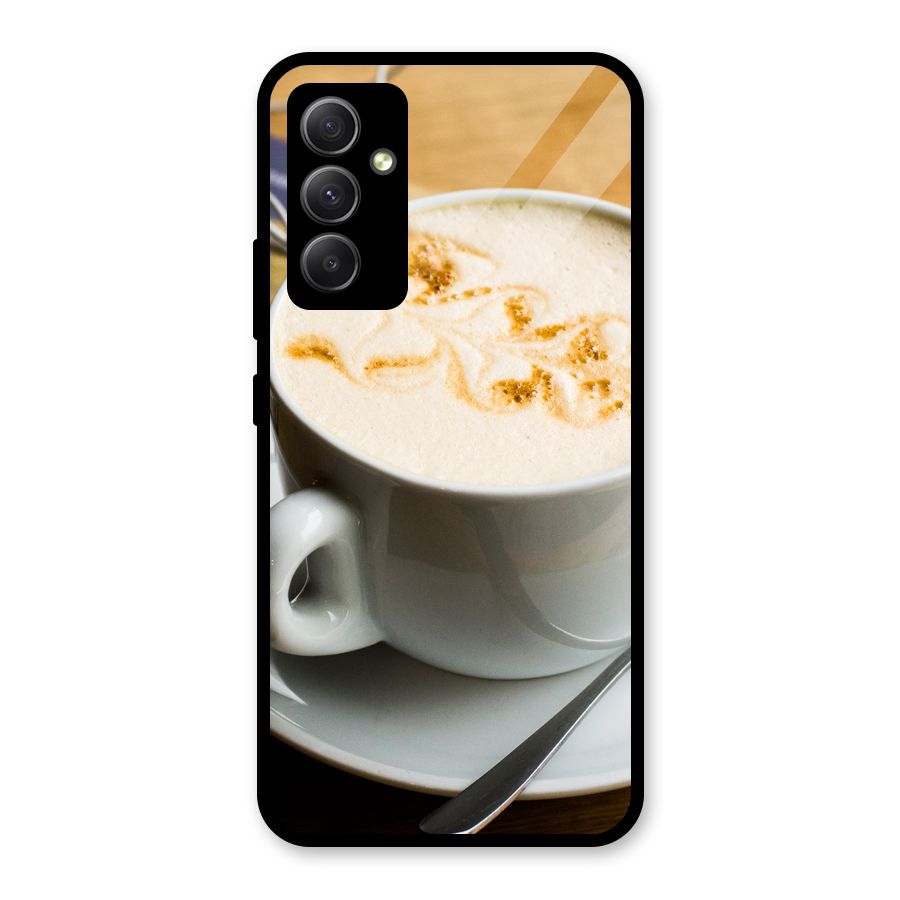 Morning Coffee Glass Back Case for Galaxy A34