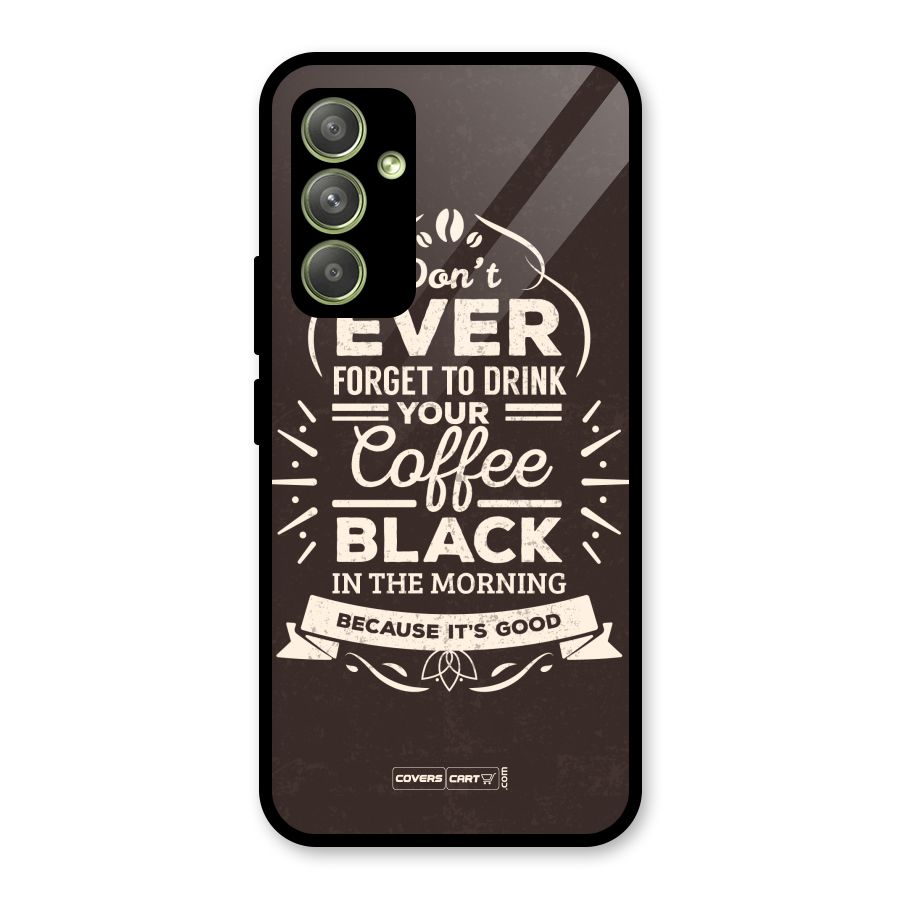 Morning Coffee Love Glass Back Case for Galaxy A54