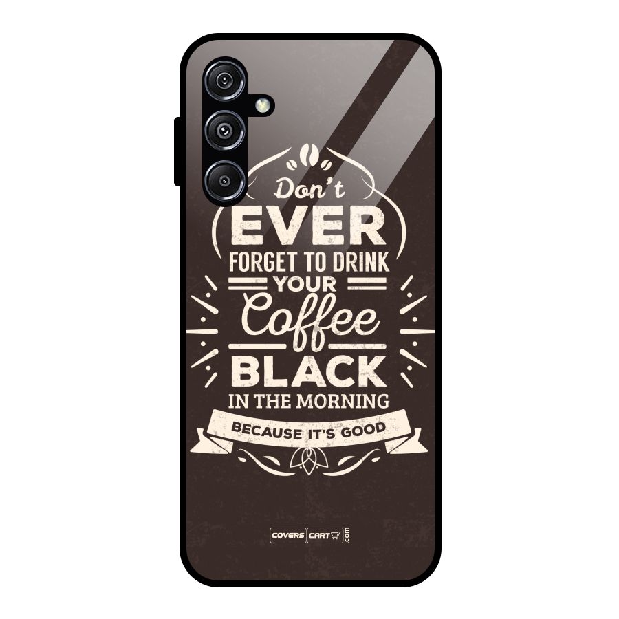 Morning Coffee Love Glass Back Case for Galaxy M34 5G
