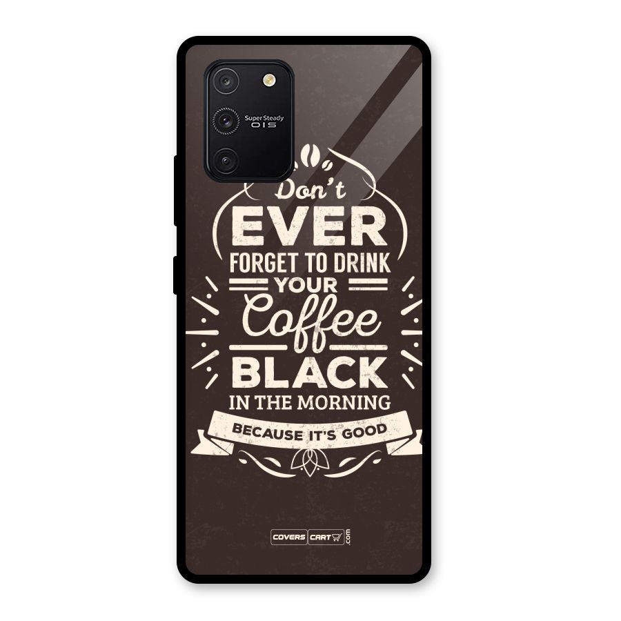 Morning Coffee Love Glass Back Case for Galaxy S10 Lite