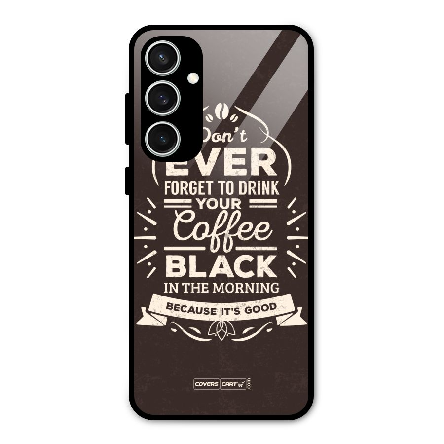 Morning Coffee Love Glass Back Case for Galaxy S23 FE