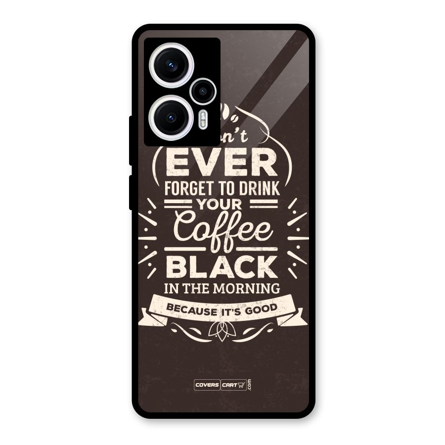 Morning Coffee Love Glass Back Case for Poco F5