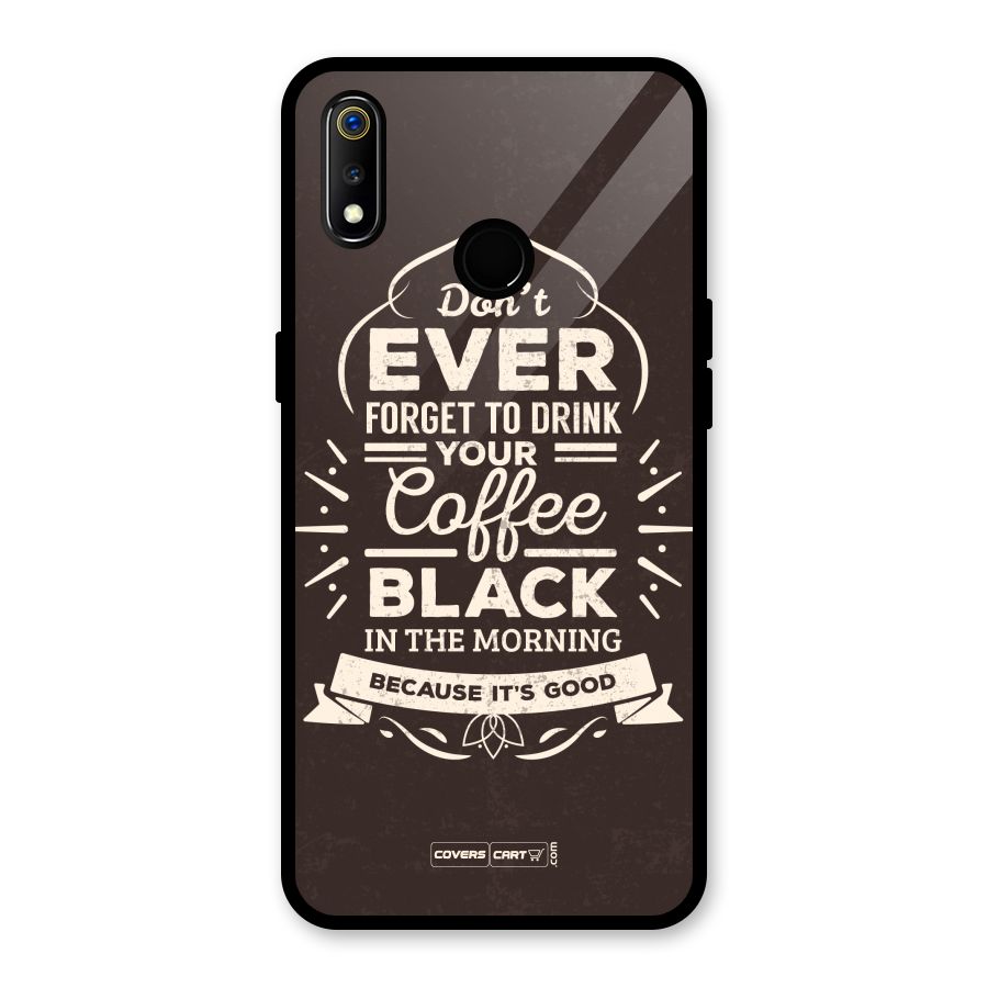 Morning Coffee Love Glass Back Case for Realme 3i