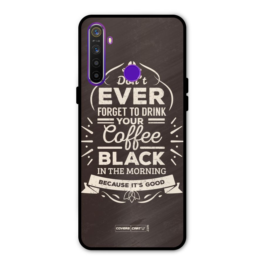 Morning Coffee Love Glass Back Case for Realme 5s