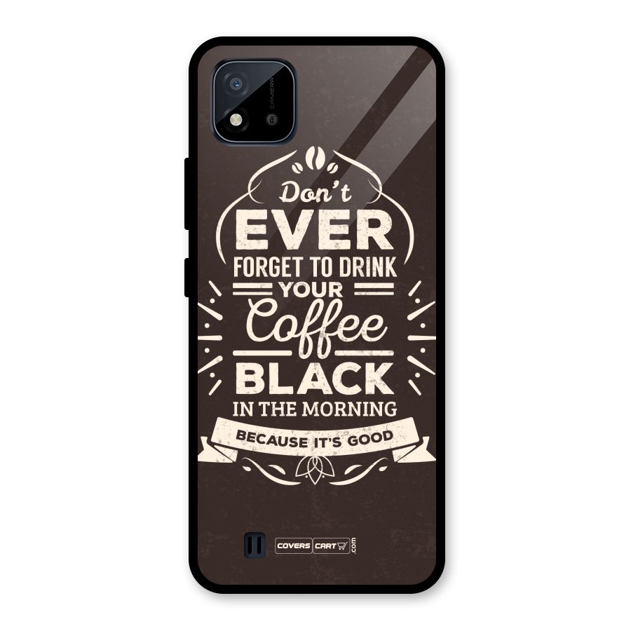 Morning Coffee Love Glass Back Case for Realme C11 2021