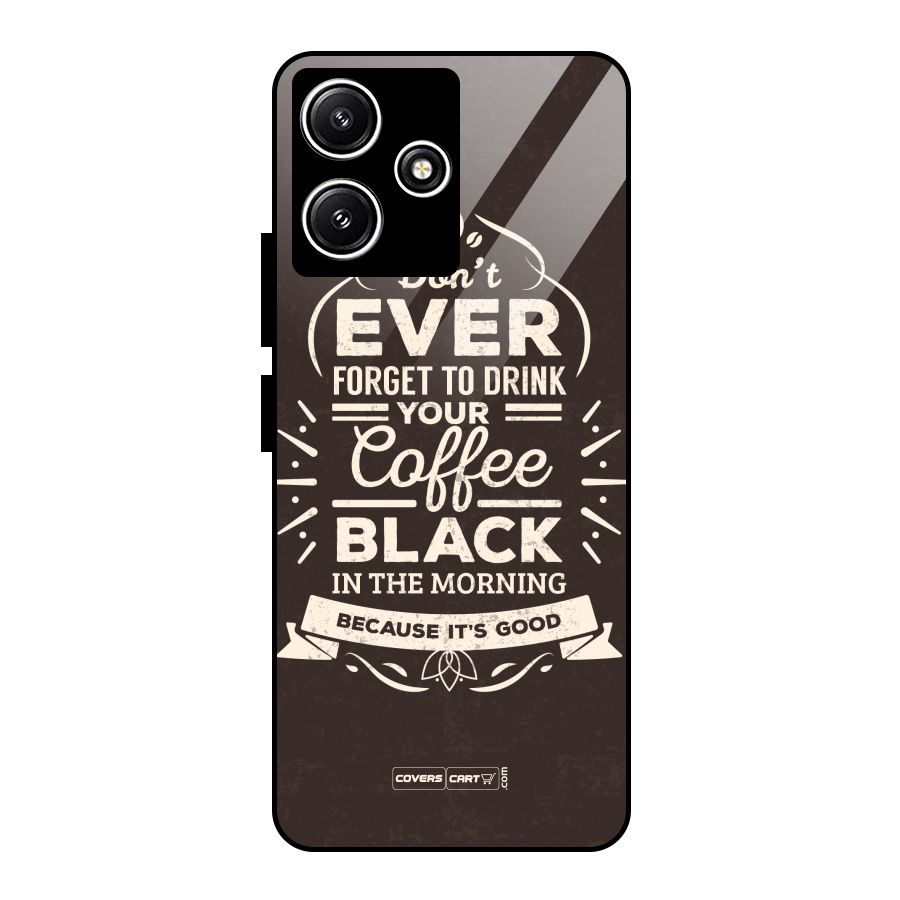 Morning Coffee Love Glass Back Case for Redmi 12 5G