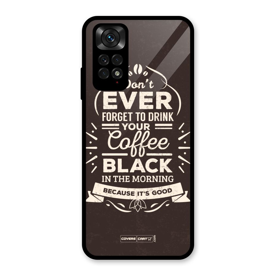Morning Coffee Love Glass Back Case for Redmi Note 11S