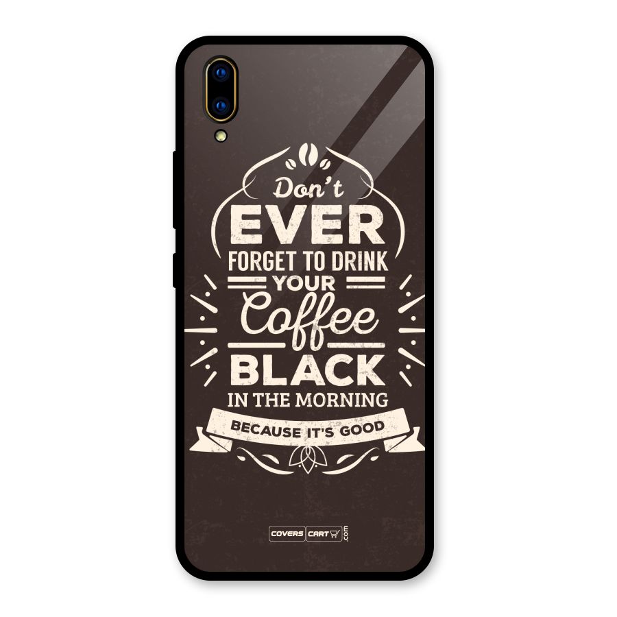 Morning Coffee Love Glass Back Case for Vivo V11 Pro
