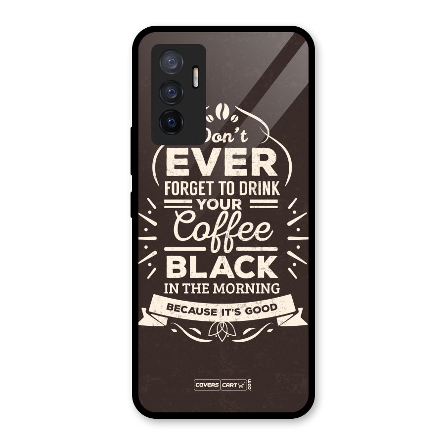 Morning Coffee Love Glass Back Case for Vivo V23e