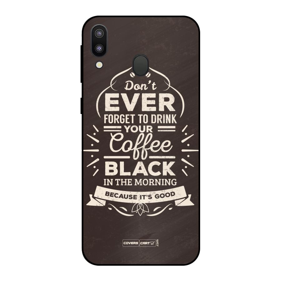 Morning Coffee Love Metal Back Case for Galaxy M20