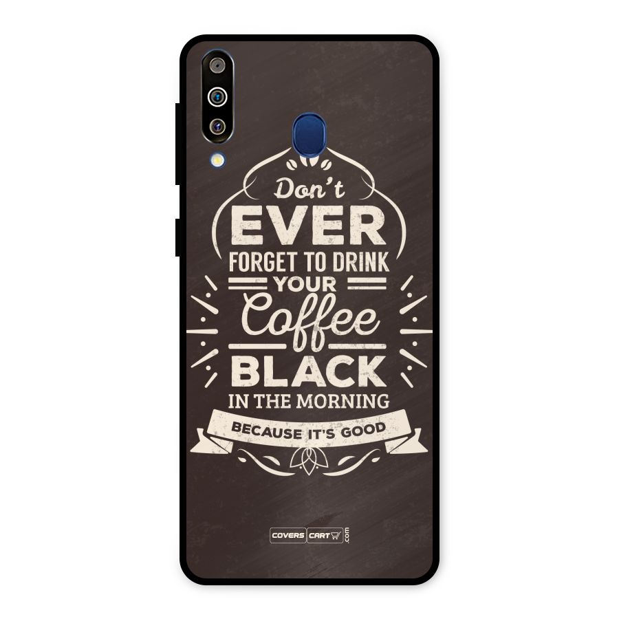 Morning Coffee Love Metal Back Case for Galaxy M30