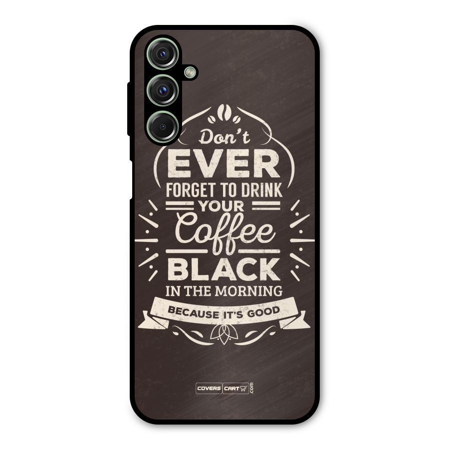 Morning Coffee Love Metal Back Case for Galaxy M34