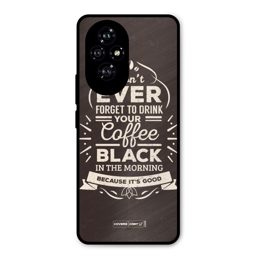 Morning Coffee Love Metal Back Case for Honor 200
