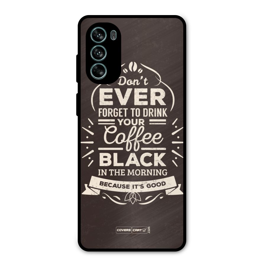Morning Coffee Love Metal Back Case for Moto G62