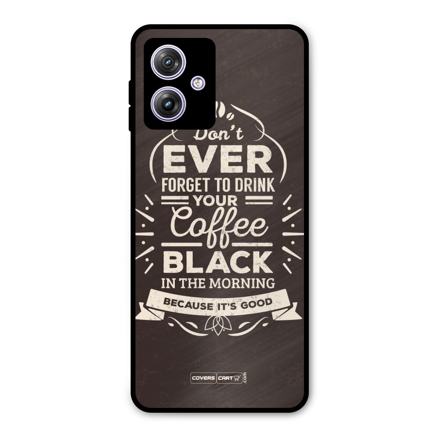Morning Coffee Love Metal Back Case for Moto G64