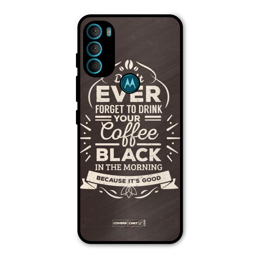 Morning Coffee Love Metal Back Case for Moto G71 5G