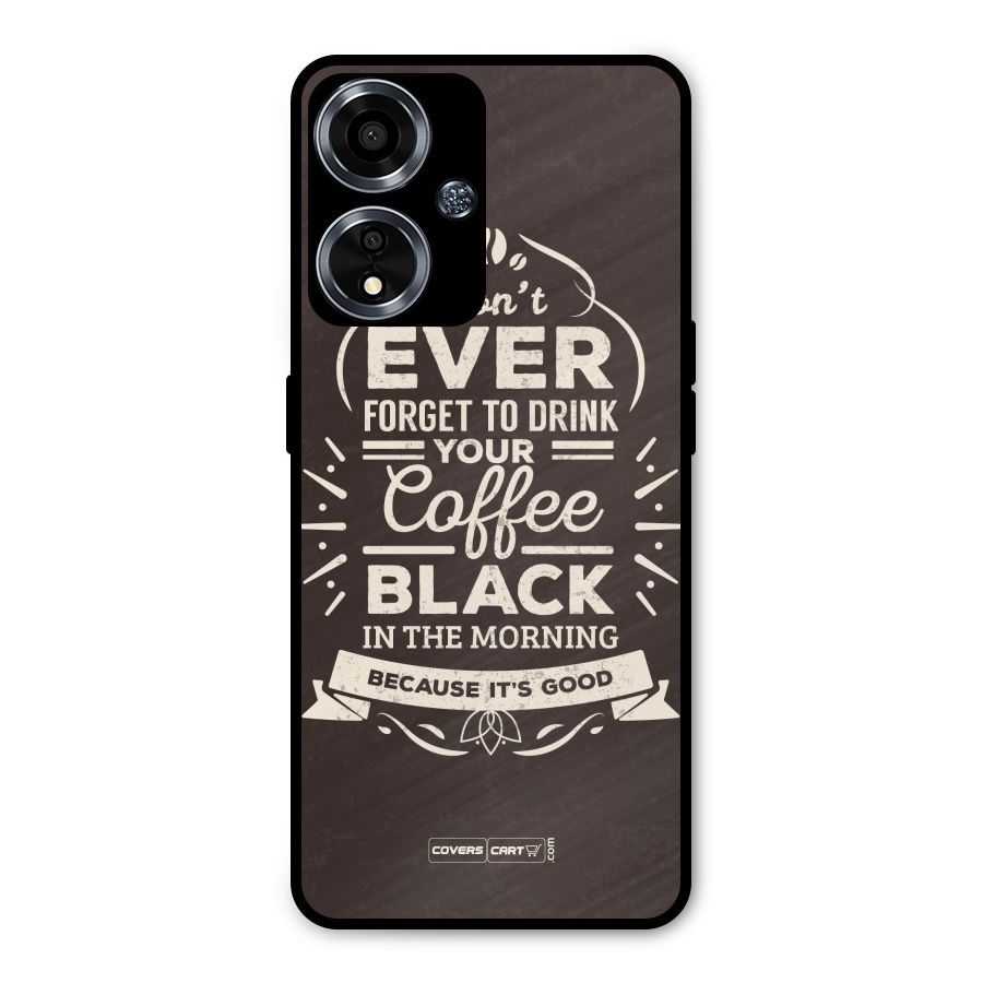 Morning Coffee Love Metal Back Case for Oppo A59
