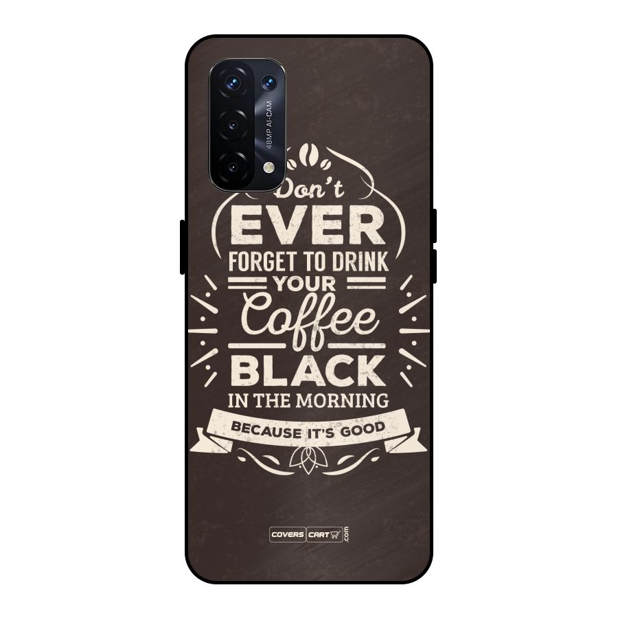 Morning Coffee Love Metal Back Case for Oppo A74 5G