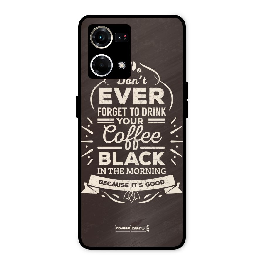 Morning Coffee Love Metal Back Case for Oppo F21s Pro 4G