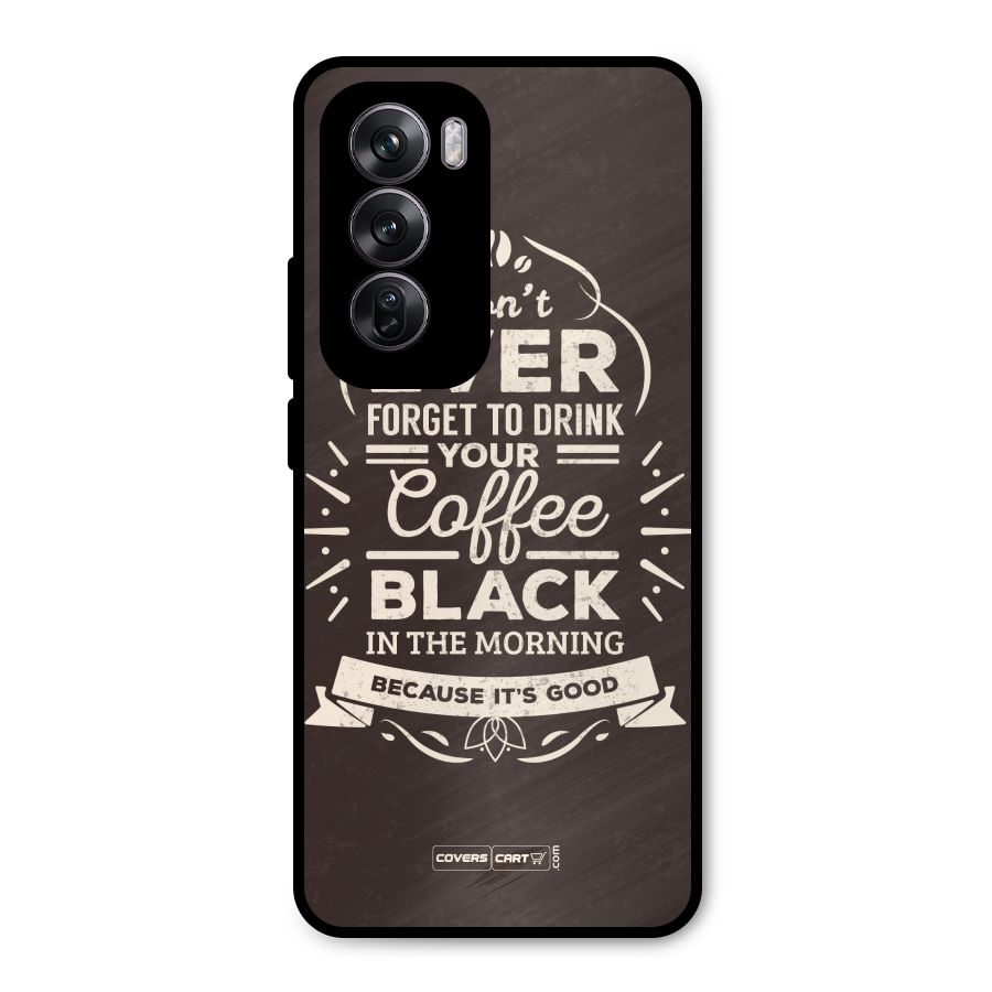 Morning Coffee Love Metal Back Case for Oppo Reno12 Pro