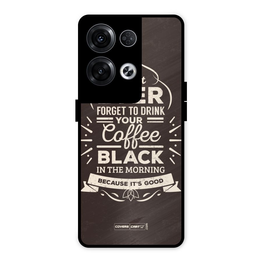 Morning Coffee Love Metal Back Case for Oppo Reno8 Pro 5G