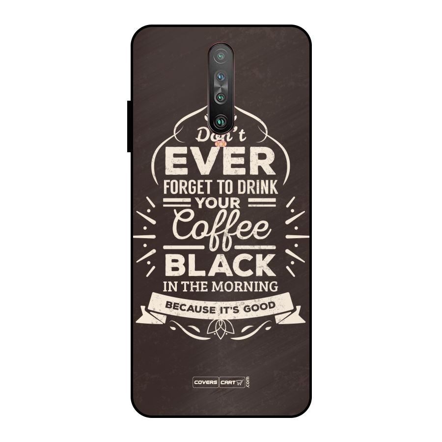 Morning Coffee Love Metal Back Case for Poco X2