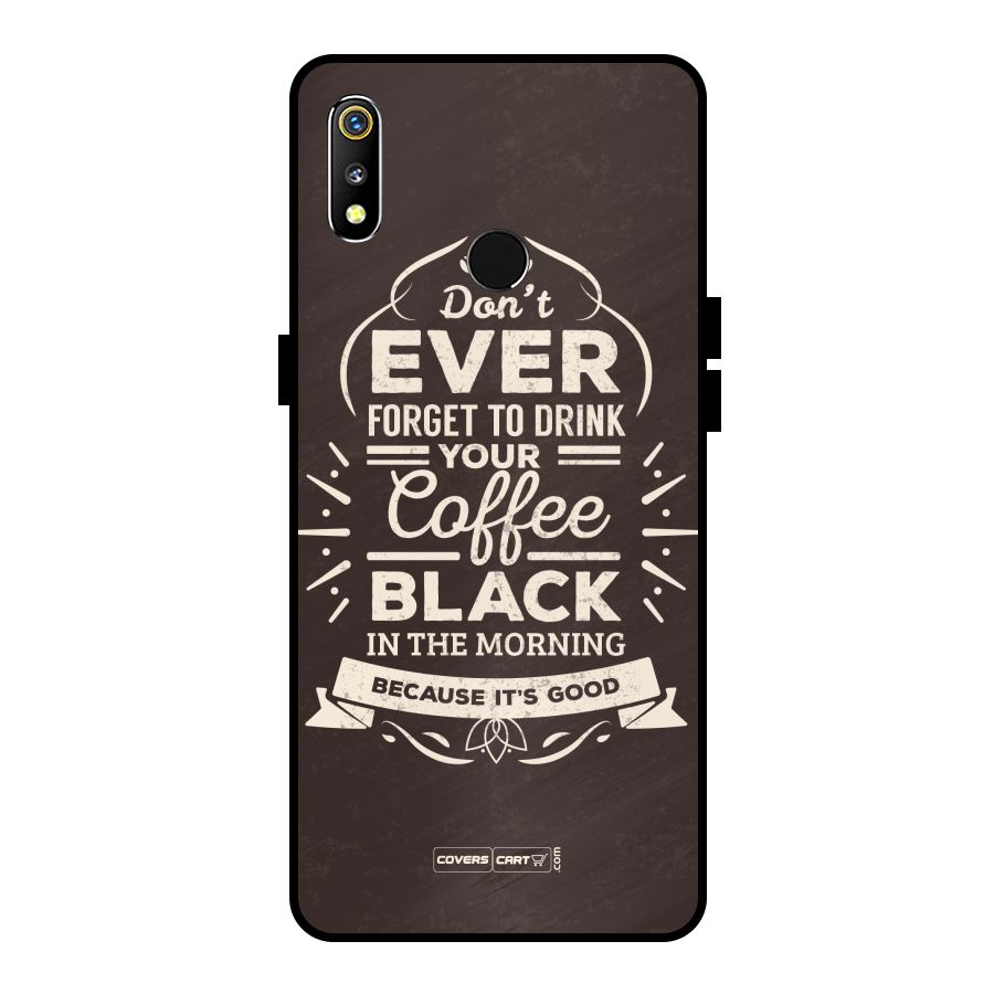 Morning Coffee Love Metal Back Case for Realme 3i