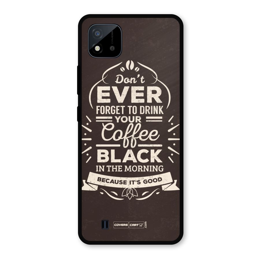 Morning Coffee Love Metal Back Case for Realme C11 2021