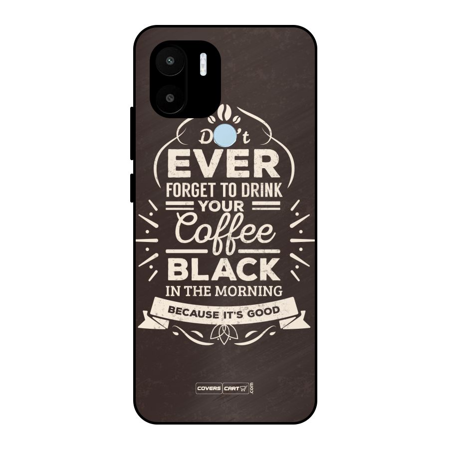 Morning Coffee Love Metal Back Case for Redmi A1+