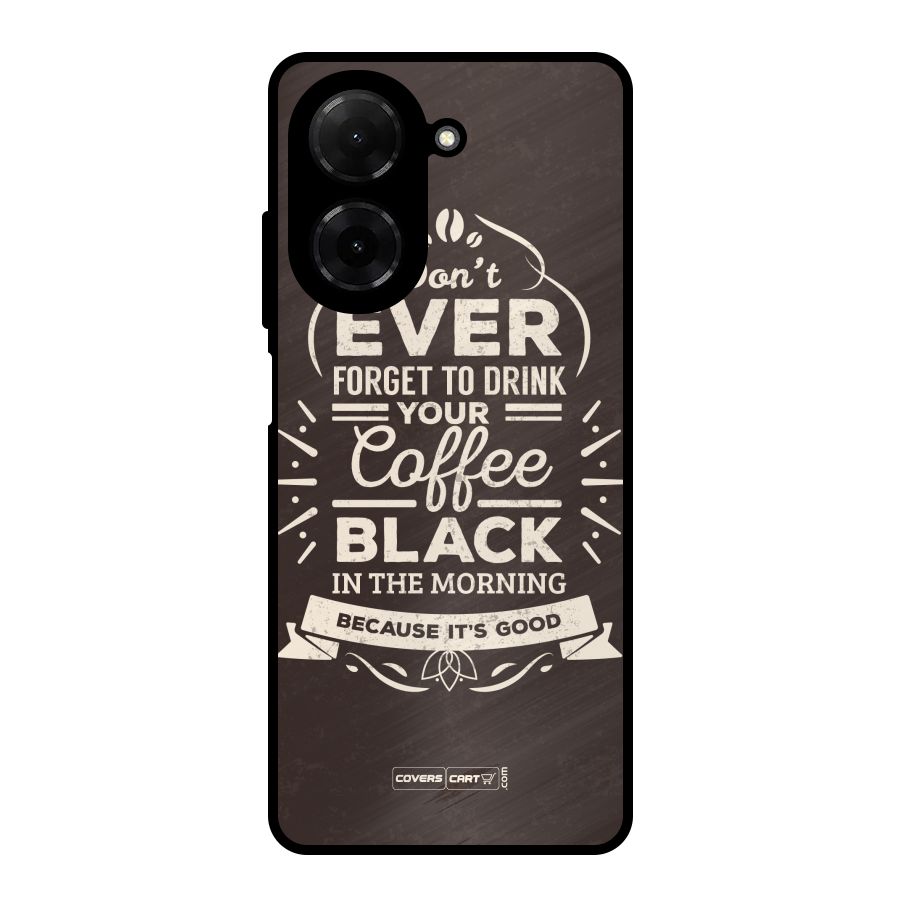 Morning Coffee Love Metal Back Case for Redmi A5 4G