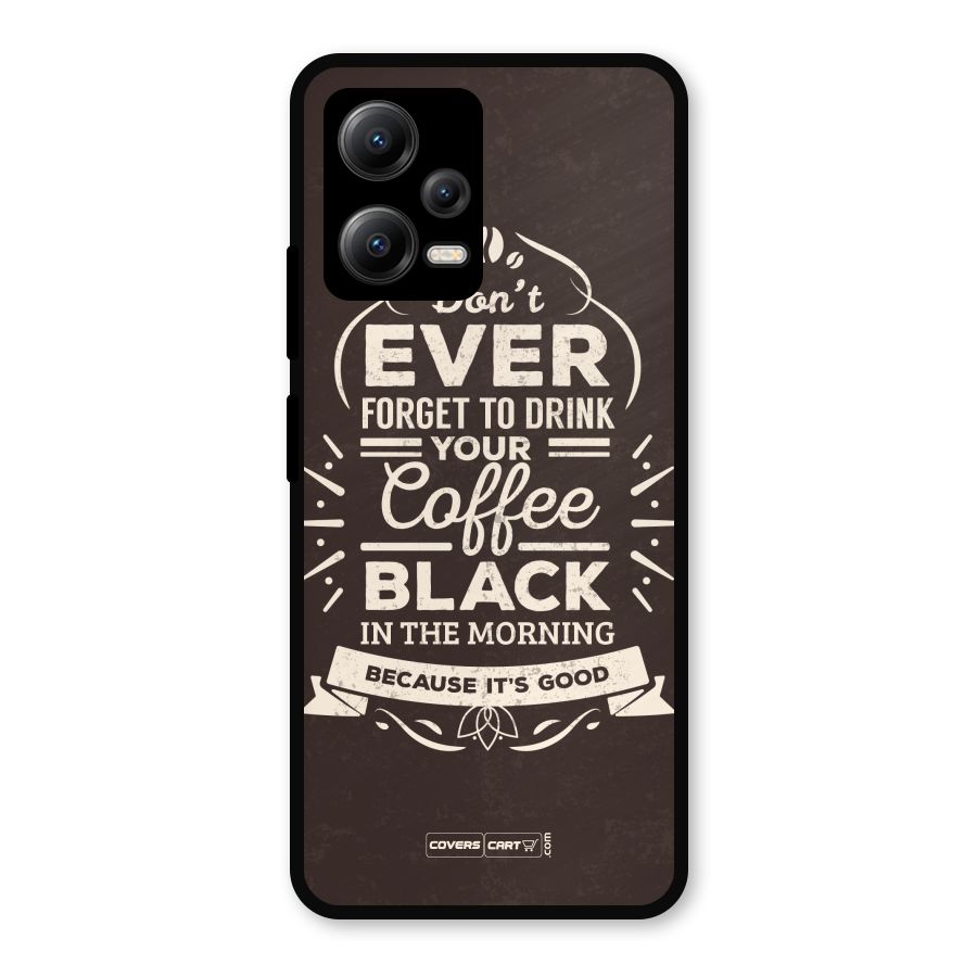 Morning Coffee Love Metal Back Case for Redmi Note 12 5G