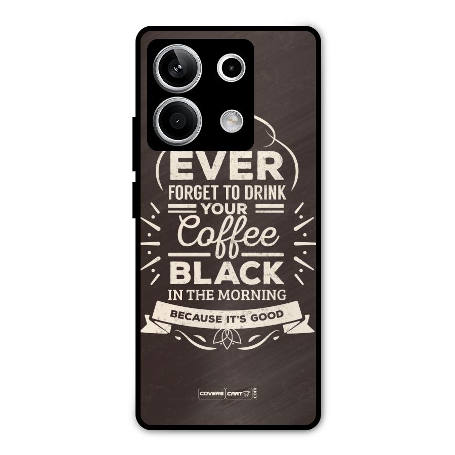 Morning Coffee Love Metal Back Case for Redmi Note 13 5G