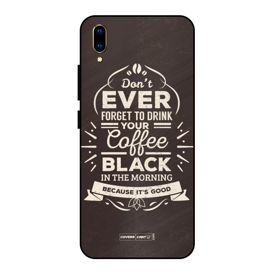 Morning Coffee Love Metal Back Case for Vivo V11 Pro